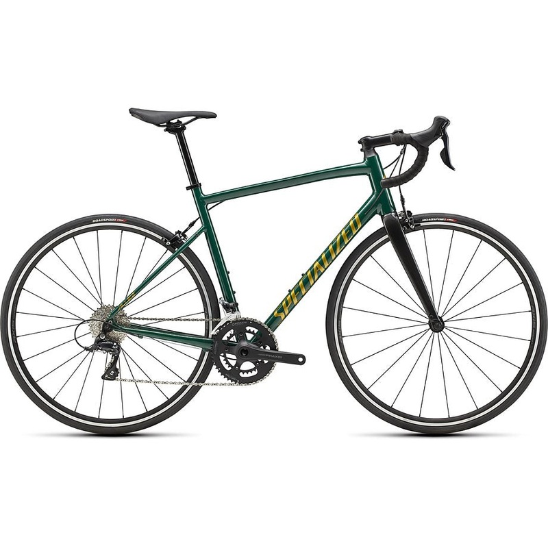 2022 Specialized allez e5 sport bike gloss pine green/metallic gold/carbon 58