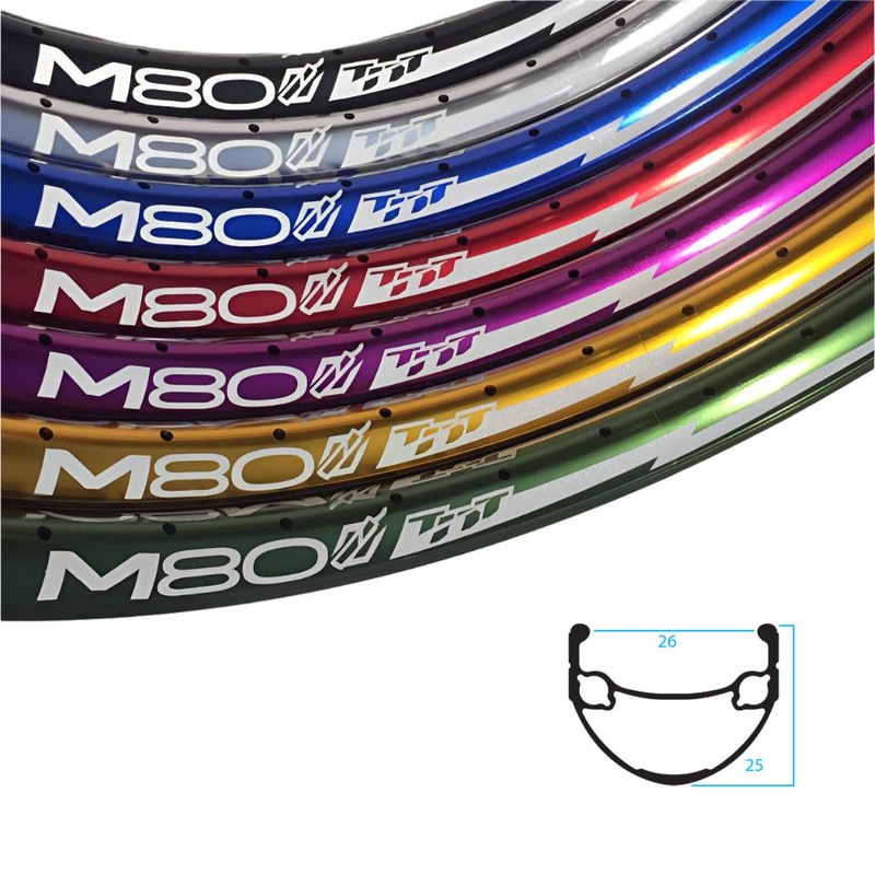 29″ (622mm) TNT M80 Double Wall Rim – 36H – Black Anodized
