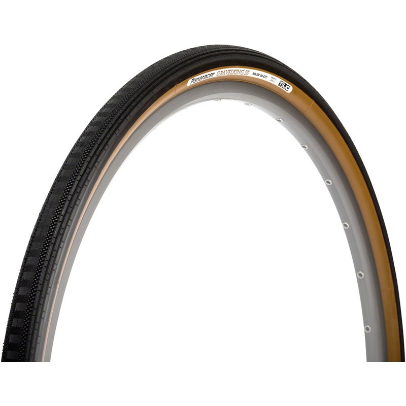 Panaracer GravelKing SS Tire – 700 x 38 Tubeless Folding Black/Brown