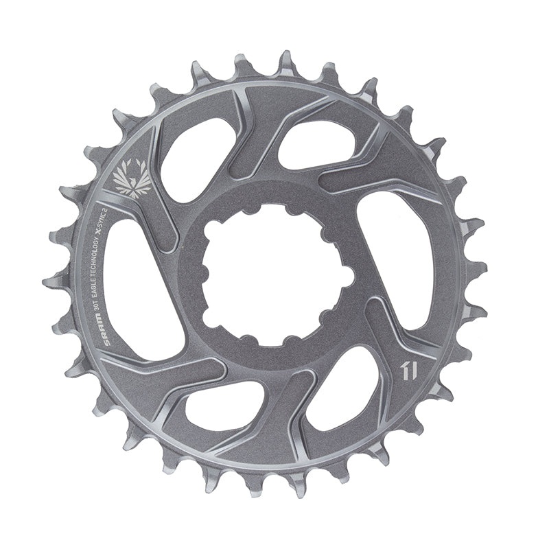 SRAM X-Sync 2 Eagle Direct Mount Chainring – 30 Tooth 3mm Boost Offset 12-Speed Polar Grey