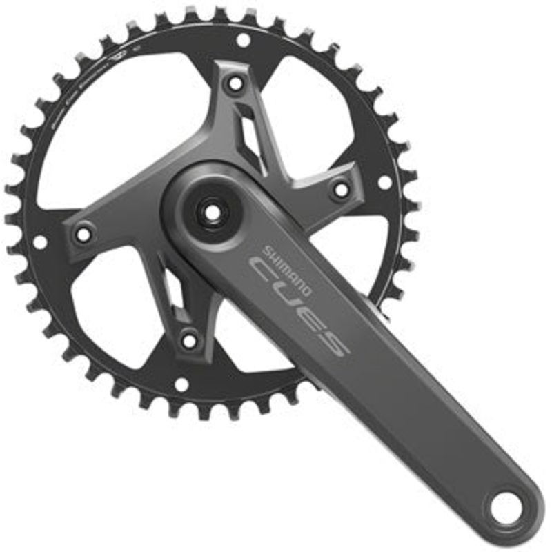 CUES FC-U6000-1 Crankset – 175mm 9/10/11-Speed 42t Asymmetric 110 BCD Hollowtech II BLK