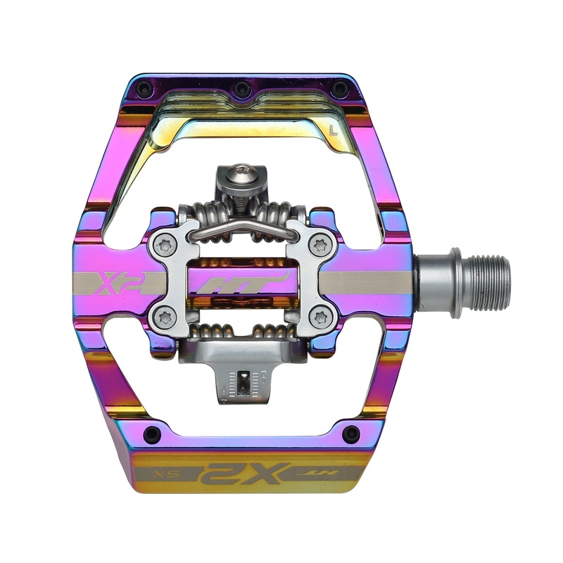 HT Pedals X2-SX Clipless Platform Pedals CrMo – Oil Slick