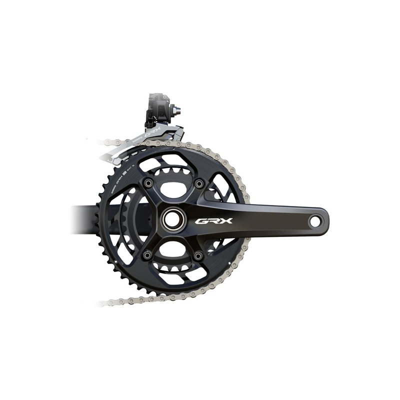 Shimano GRX FC-RX820-2 Crankset – 175mm 12-Speed 48/31t 110/80 BCD Hollowtech II BLK