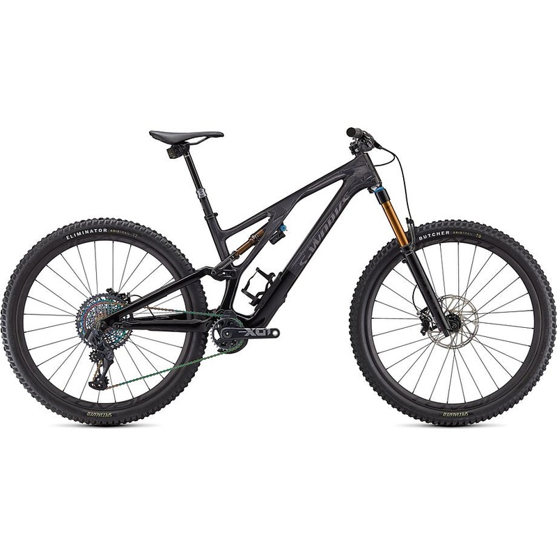 2021 Specialized Stumpjumper evo S-Works bike gloss carbon / black / brushed black chrome s6