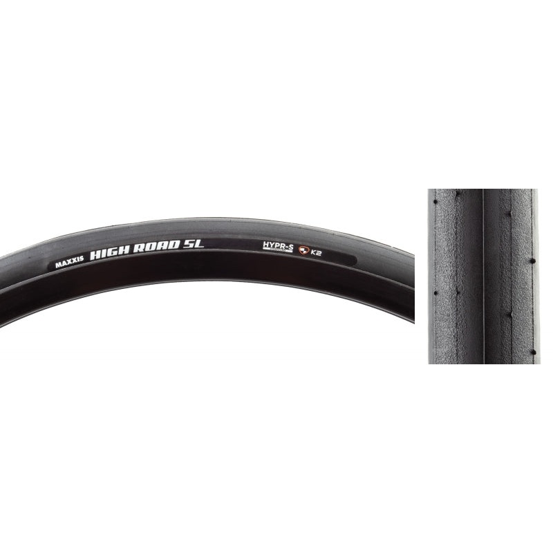 Maxxis High Road SL Tire – 700 x 23 Clincher Folding BLK HYPR-S K2 Protection