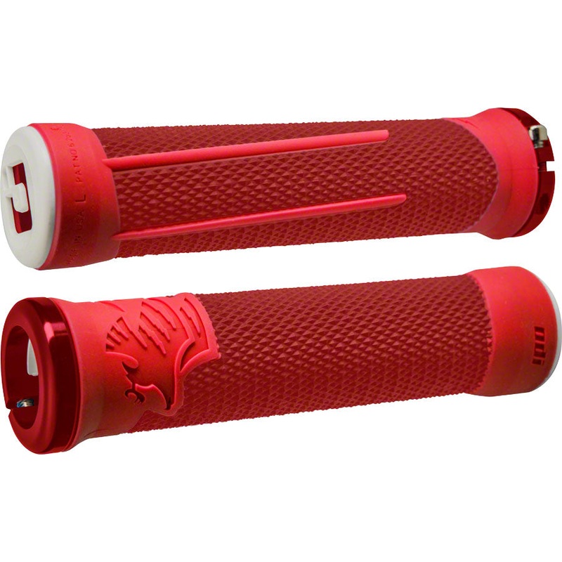 ODI AG2 Grips – Red/Fire, Lock-On