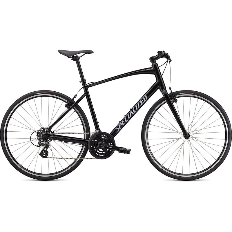 2021 Specialized sirrus 1.0 bike gloss black / charcoal / satin black reflective xxs