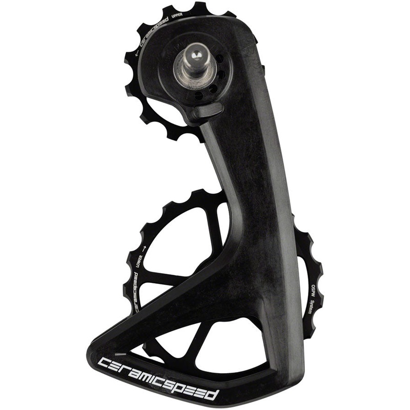 CeramicSpeed OSPW RS Pulley Wheel System Shimano 105 7150 – Aluminum Pulley 5 Spoke Carbon Cage BLK