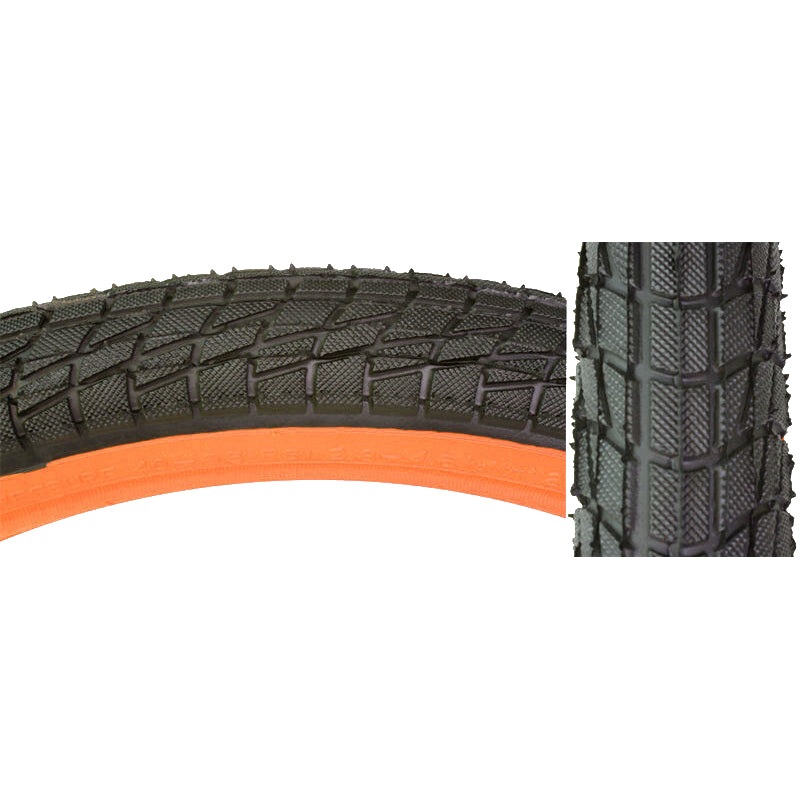 20×1.95 Kenda Kontact BMX tire – Black w/ Orange Sidewall