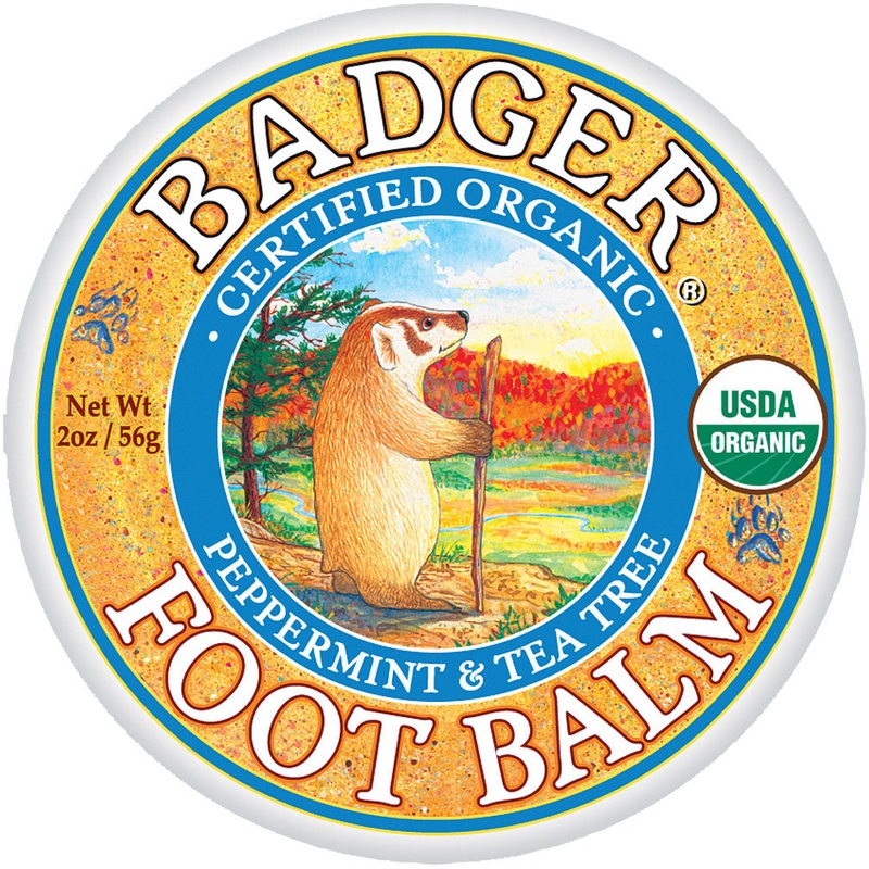 Badger Foot Balm  Soothing, Natural Moisturizer for Dry & Cracked Feet, Peppermint & Botanical Ingredients, Available in 2oz & 0.75oz Tin