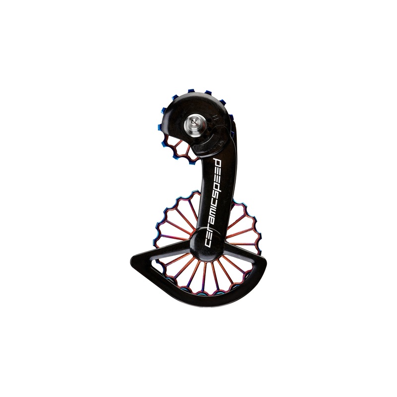 CeramicSpeed 3D Printed Hollow Titanium OSPW for Shimano R9250/R8150 w/ Oil Slick PVD Finish