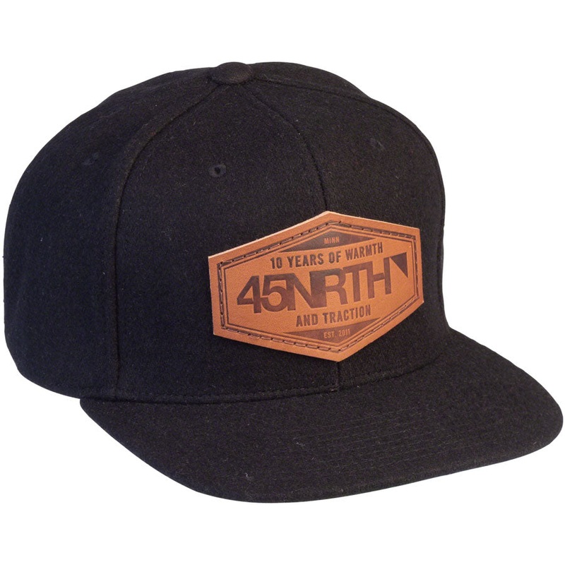 45NRTH 10th Anniversary Wool Snapback Hat – Black Adjustable
