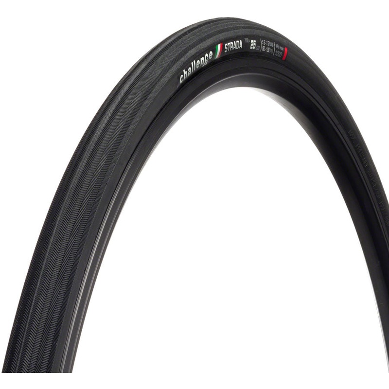 Challenge Strada Race Tire – 700 x 25 Clincher Folding Black