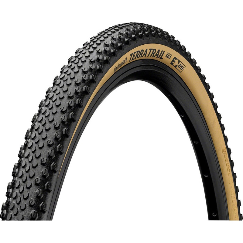 Continental Terra Trail Tire – 700 x 35 Tubeless Folding BLK/Cream PureGrip ShieldWall System E25