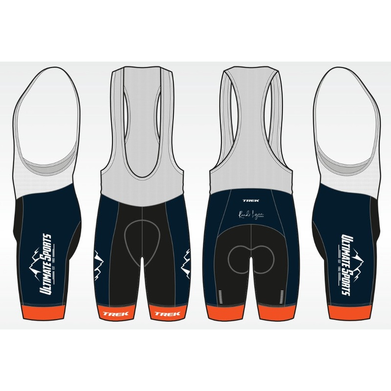 Ultimate Sports Team Cycling Bib-Short Blue/Orange 25-26