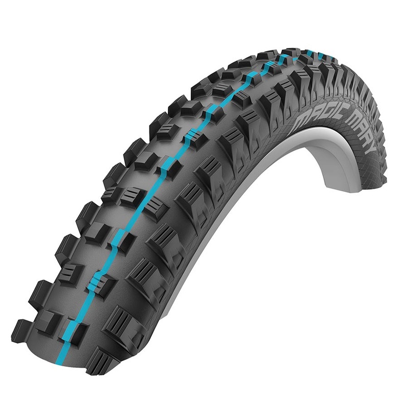 Schwalbe Magic Mary Tire – 29 x 2.4 Tubeless Folding BLK Evolution Line Super Gravity Addix Soft