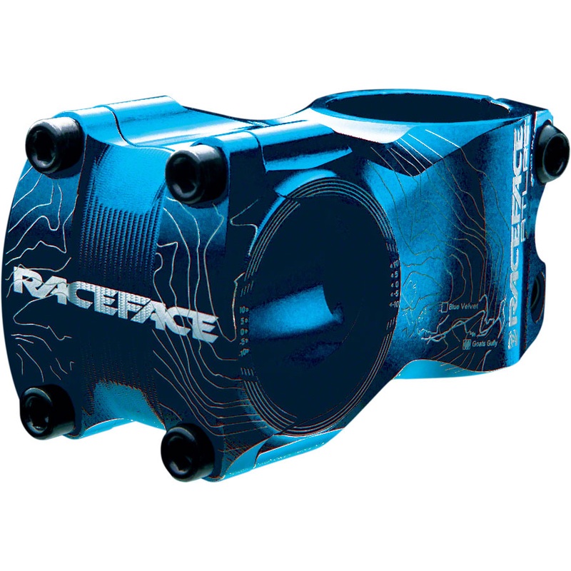 RaceFace Atlas Stem – 65mm 31.8 Clamp +/-0 1 1/8″ Aluminum Blue