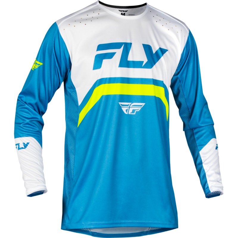 2025 Fly Racing Rayce Jersey – Blue / White / Lime Green