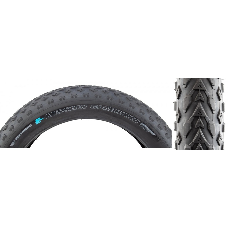 Tire Vee Mission Command 20X4.0 Black/Bk Wire/26 Enduro/Over Ride E50