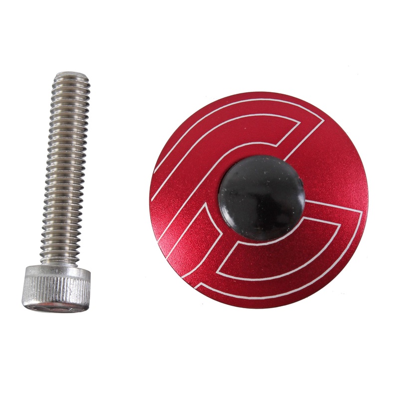 Cinelli Top Cap Kit Cinelli 1-1/8″ Alloy Steerers Red