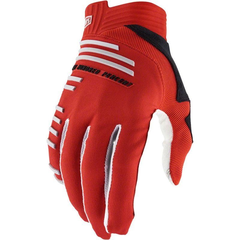 100% R-Core Gloves – Racer Red Full Finger Small