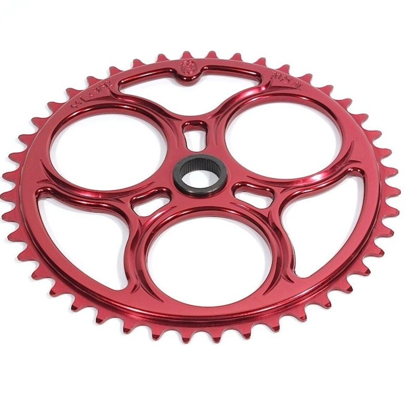 Profile 44t Race Spline Drive BMX Sprocket – 19mm – 48-spline – Red – USA Made