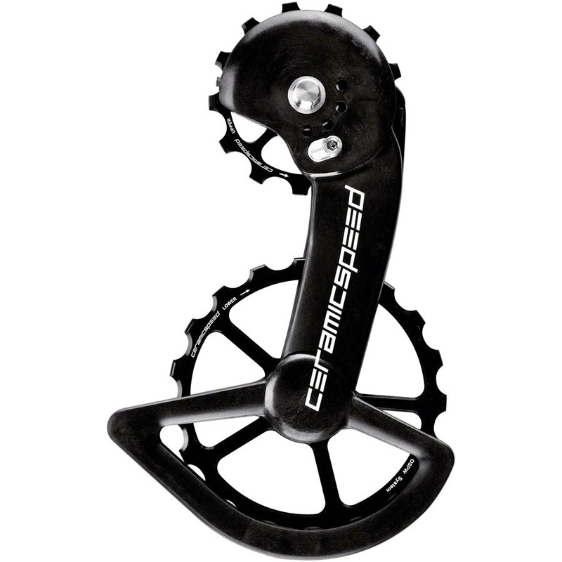 CeramicSpeed OSPW X Pulley Wheel System for Shimano GRX RX820 2×12 – Coated Races, Aluminum Pulley, Carbon Cage, Black