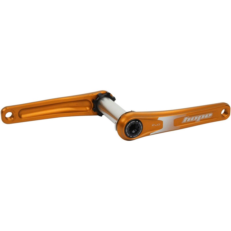 Hope Evo Crankset – 170mm, Direct Mount, 30mm Spindle, For 135/142/141/148mm Rear Spacing, Orange