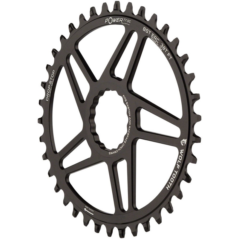 Wolf Tooth Elliptical Direct Mount Chainring – 42t, RaceFace/Easton CINCH Direct Mount, 3mm Offset, Drop-Stop, Flattop