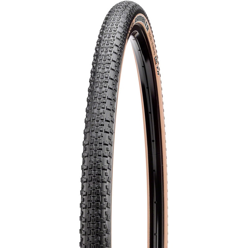 Maxxis Gravel Tire Rambler – 700 x 45, Tubeless, Folding, Black/Tan, Dual, EXO TB00417500