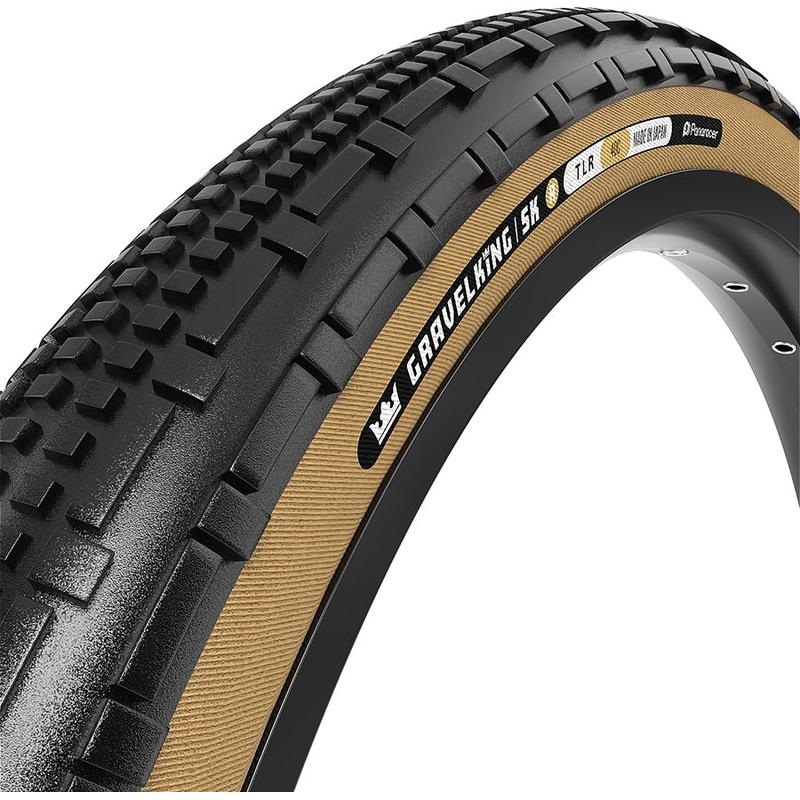 Panaracer GravelKing SK R Tire – 700 x 40 Tubeless Folding Black/Amber