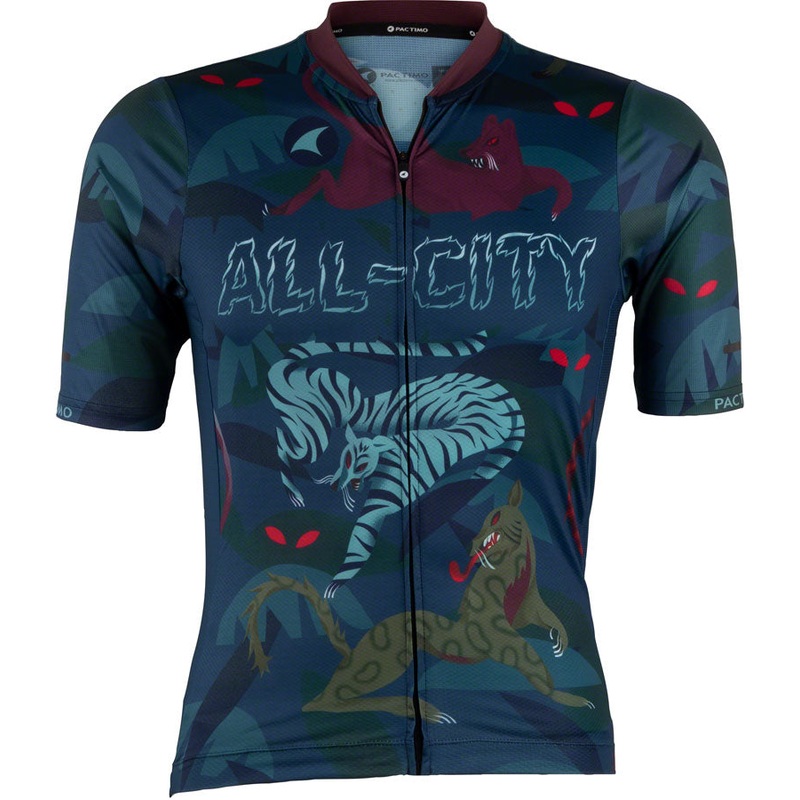 All-City Night Claw Men’s Jersey – Dark Teal, Spruce Green, Mulberry, Medium