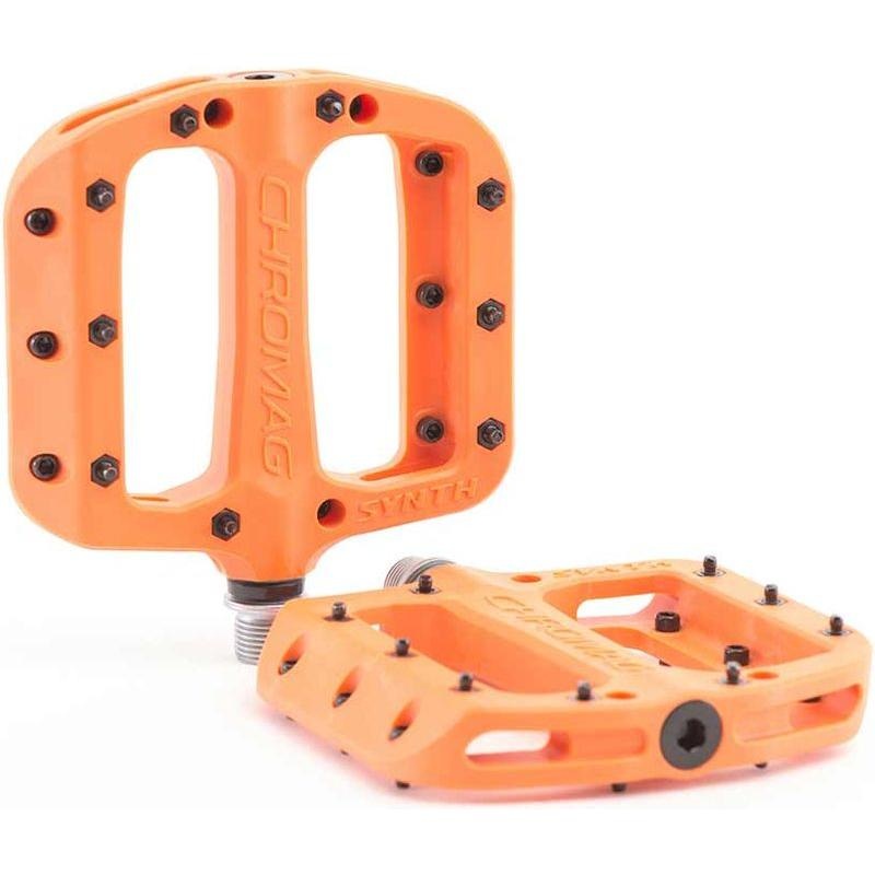 Chromag Synth Platform Pedals Nylon body Cr-Mo axle 9/16” Orange