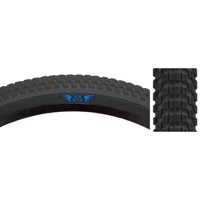 SE Bikes Cub 20 x 2.0 Clincher Wire TPI 65 Black/Black Reflective BMX Bike Tire 4740