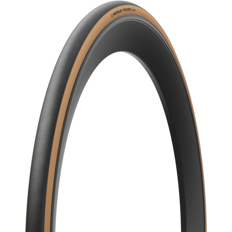 Michelin Power Cup Tire – 700 x 28, Clincher, Folding, Black/Tan, Competition Line, X-RACE, Aramid Protek