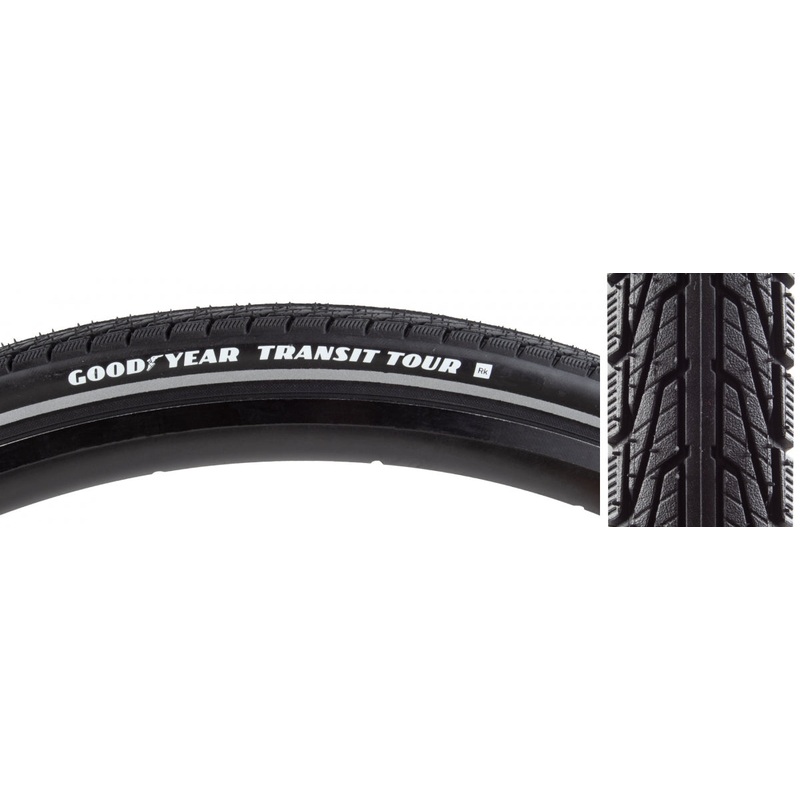 Premium Goodyear Transit Tour Road Tires 700×35 & 40 – Durable, All-Weather, Reflective Sidewall, E-Bike Compatible Clincher Tires