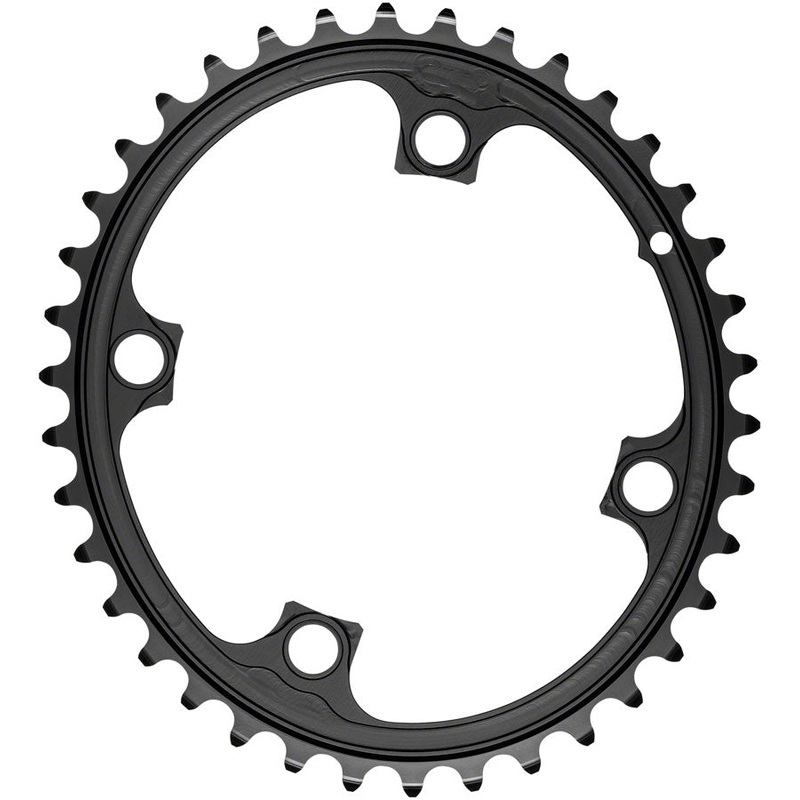 absoluteBLACK Premium Oval 110 BCD Inner Chainring FSA ABS – 38t 110 FSA ABS BCD 4-Bolt For 52/38 Combination BLK