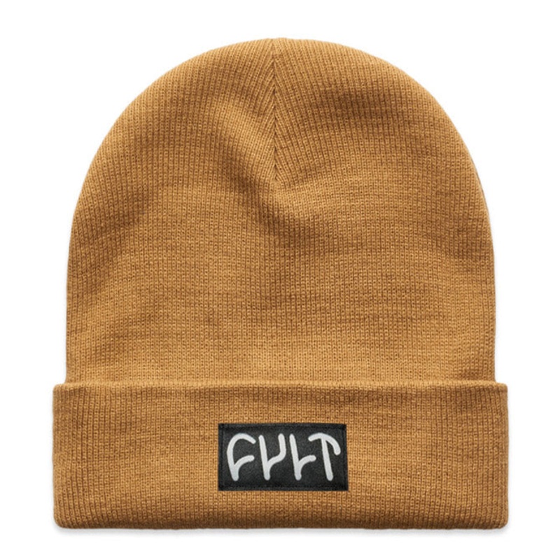 Witness Beanie / tight knit camel