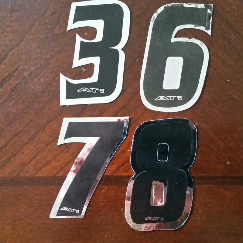 ATI BMX Numberplate Number 3″ # – Foil – USA Made