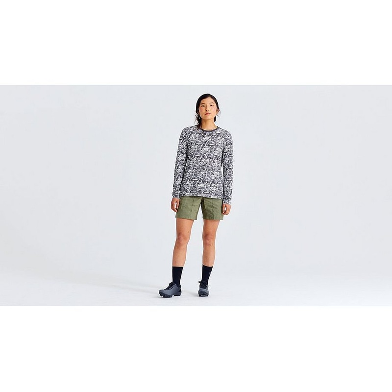 Specialized s/f cotton caliS-Workse tee ls wmn basalt/eggshell xs