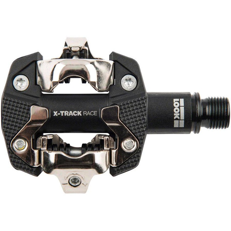 LOOK X-TRACK RACE Pedals – Dual Sided Clipless, Chromoly, 9/16″, Black
