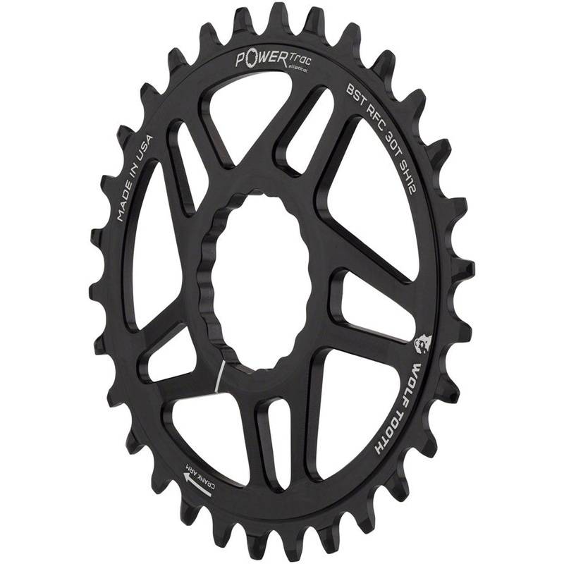 Wolf Tooth Elliptical Direct Mount Chainring – 30t RaceFace CINCH Boost Drop-Stop ST Shimano 12 Speed HG+ BLK