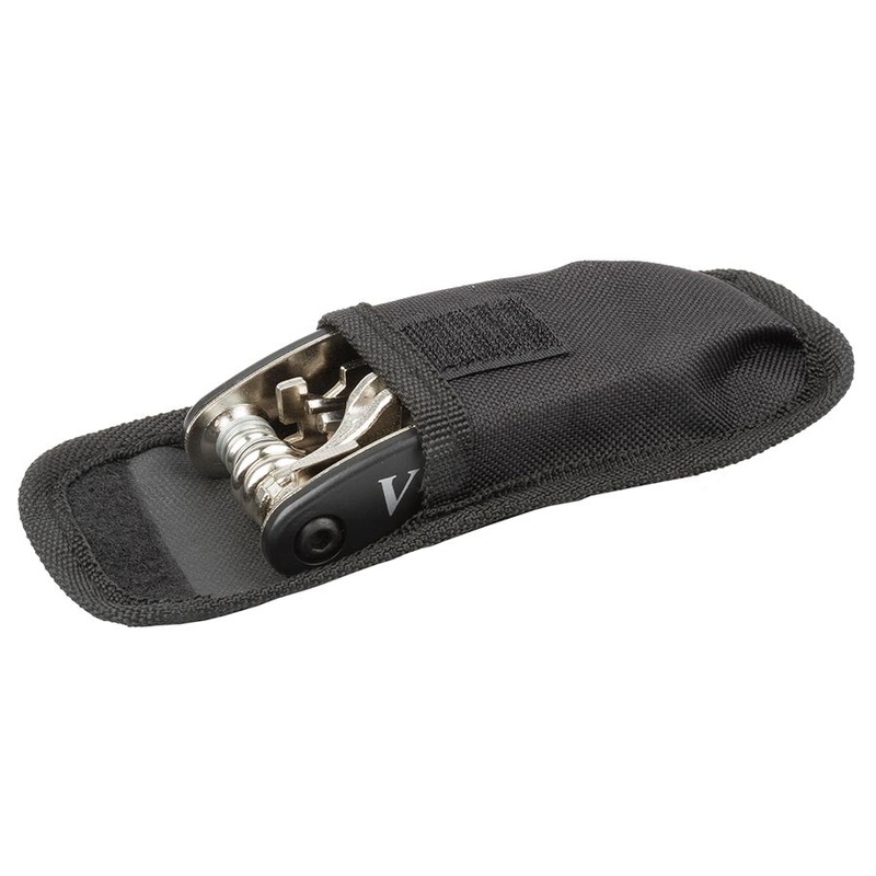 Ventura 18F Multi Multi-Tools Number of Tools: 18 Hex 2mm 2.5mm 3mm 4mm 5mm 6mm 8mm Open: 8mm 9mm 10mm 13mm 14mm 15mm Phillips Flat Head 14 and 15G spoke wrenches Chain tool