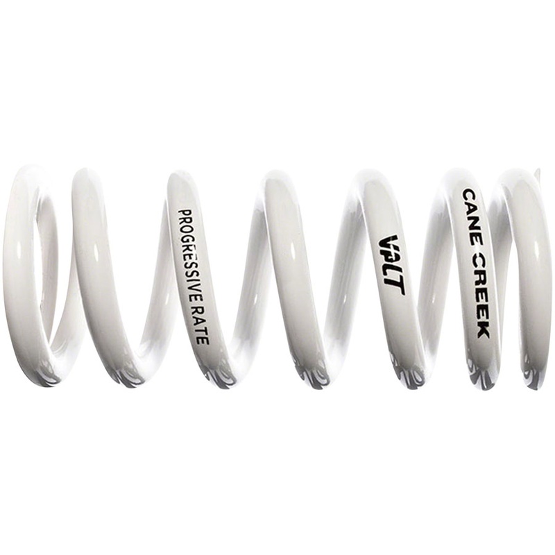 Cane Creek Progressive Rate VALT Lightweight Rear Shock Spring – 55mm x 550-670lbs, White