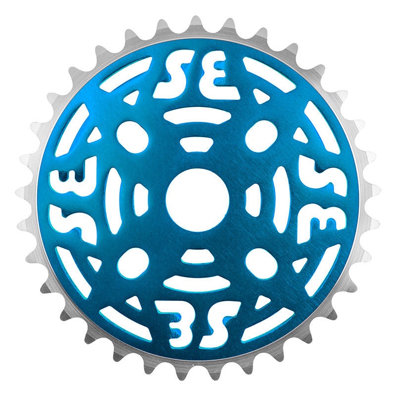 SE Racing 33T BMX Aluminum Sprocket / Chainwheel – Anodized Blue