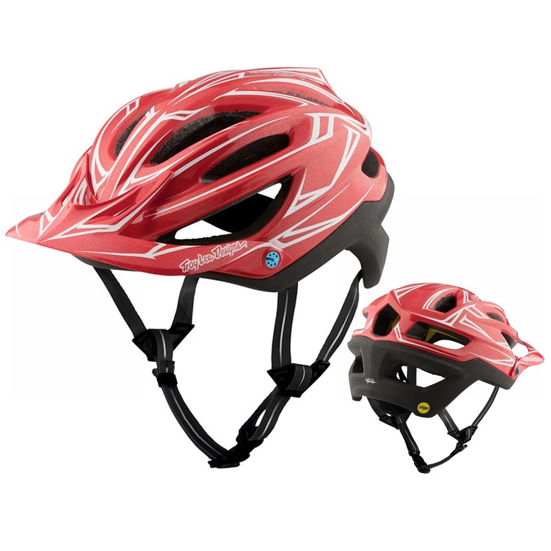 Troy Lee Designs A2 MIPS MTB Helmet – Pinstripe – Red-Black