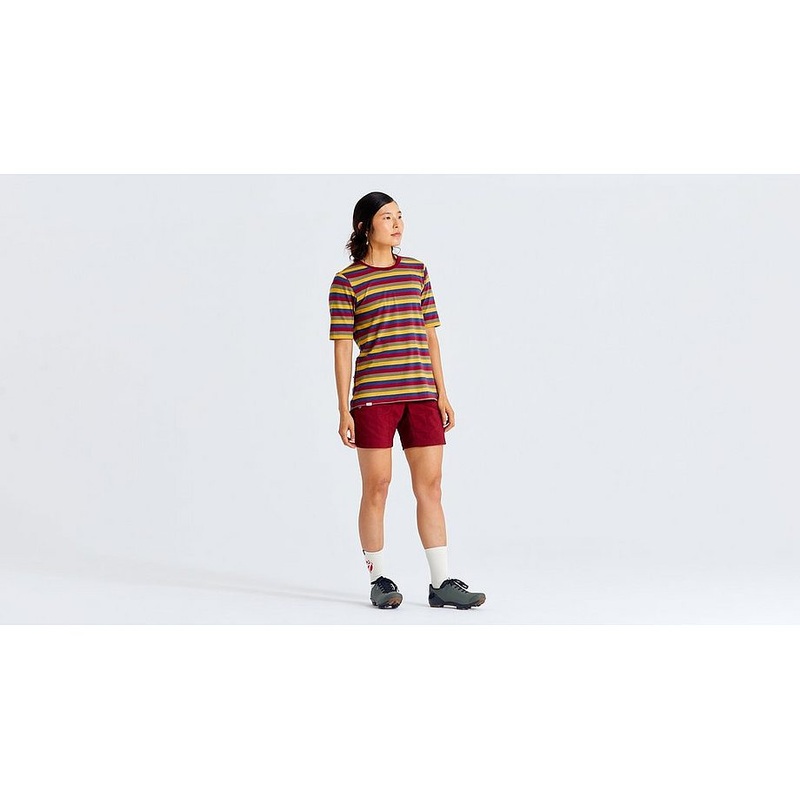 Specialized s/f cotton striped tee ss wmn multi xl