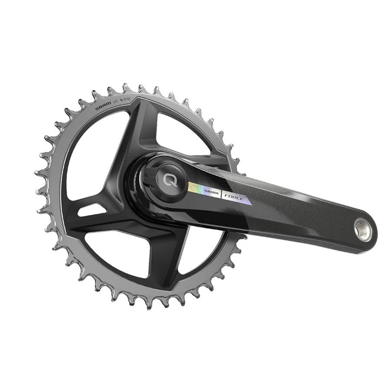 SRAM Force 1 AXS Wide Power Meter Crankset – 167.5mm 12-Speed 40t Direct Mount DUB Spindle Interface Iridescent Gray D2