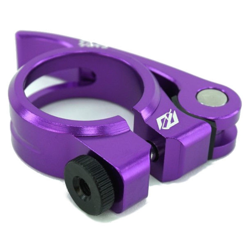 TNT Bicycles BMX Quick-Release Seat Post Clamp – 31.8mm – 1-1/4″ – Purple