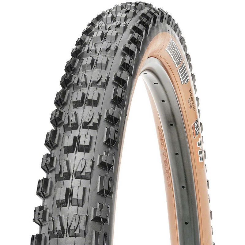 Maxxis Minion DHF Tire – 27.5 x 2.30, Tubeless, Folding, Black/Dark Tan, 3C MaxxTerra, EXO